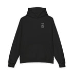 Black hoodie with 'Car Guy Club' text on the back against a white background